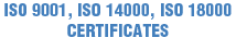 ISO Certificates